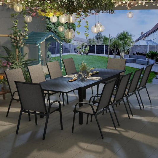 HUANZHUANG Outdoor Dining Set Aluminum Table And Chairs