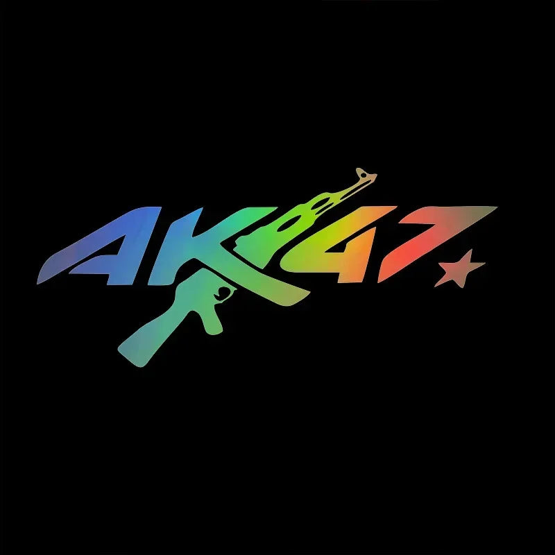 Personalized AK47 Gun Creative Car Sticker Auto Body Bumper Window Motorcycle Laptop Wall Vinyl Decal Car Accessories