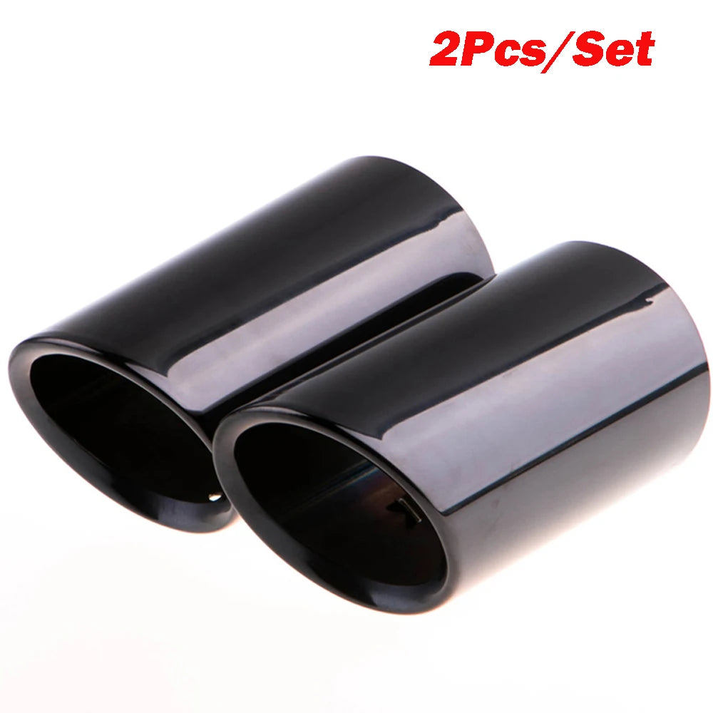 AQTQAQ Chrome Stainless Exhaust Muffler Tip Cover For Audi