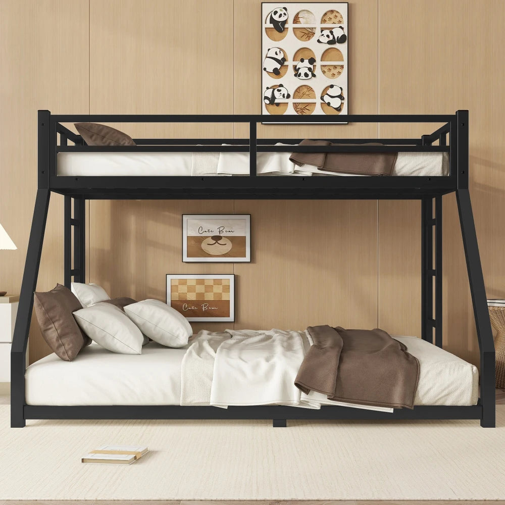 Metal Twin XL Over Queen Bunk Bed for Space Saving