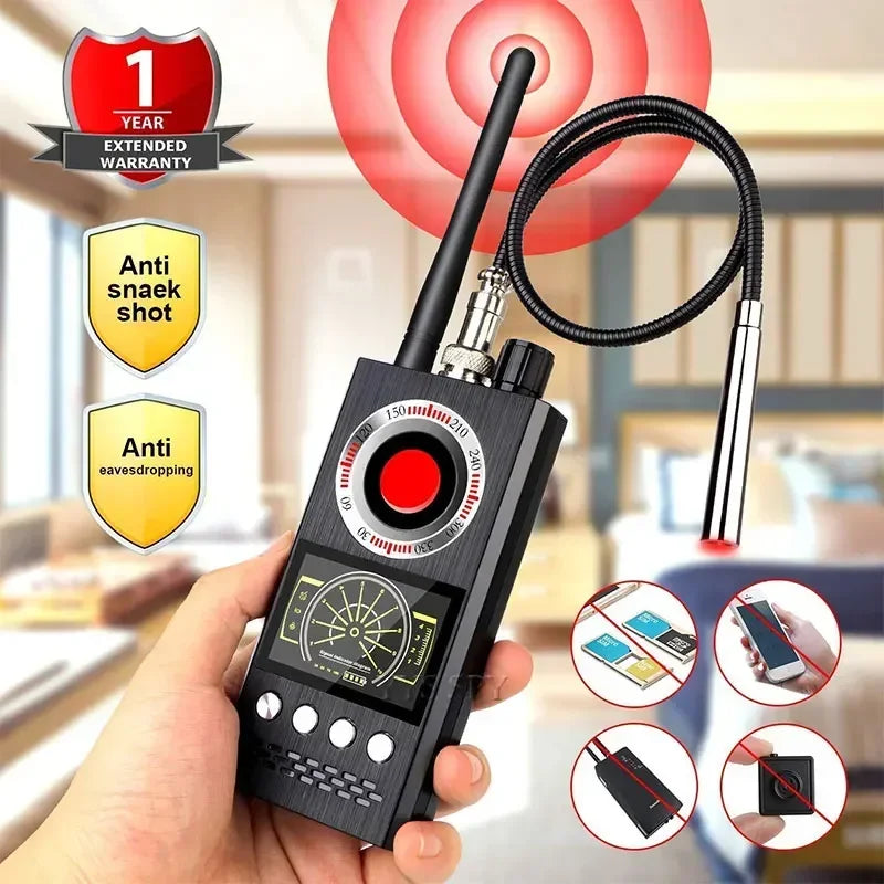 Professional Anti Spy Camera Detector K68 Bug Scanner Security Protection RF Signal Hidden Gadgets Car GPS Tracker Finder