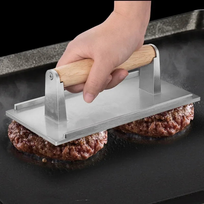 Heavy-Duty Aluminum Meat Press for Perfect Steak and Burger Cooking