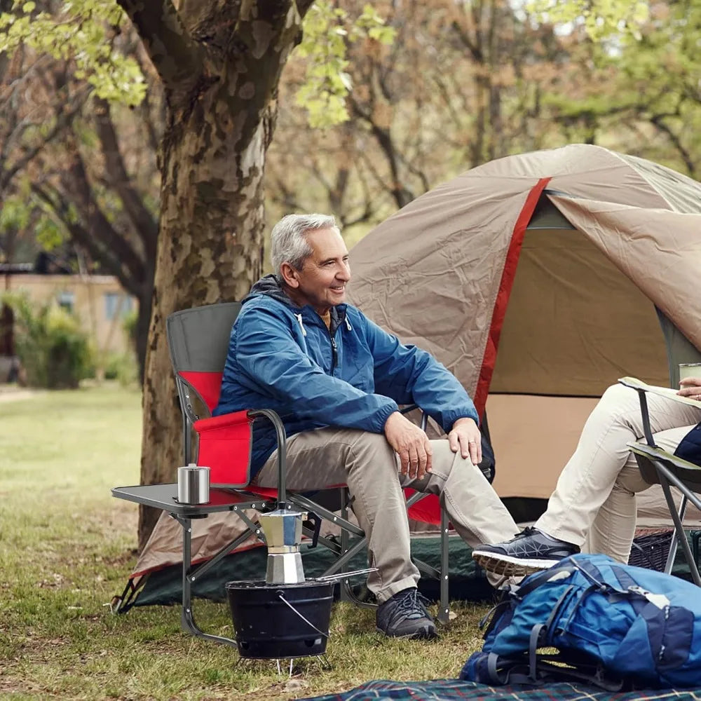 Hign-concerned Camping Folding Chair With Side Table