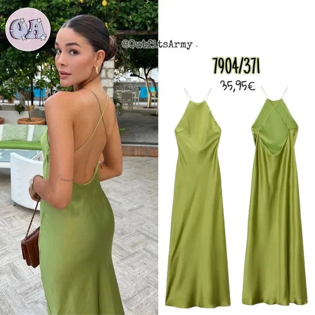 Satin Sleeveless Women's Dress for Effortless Summer Style