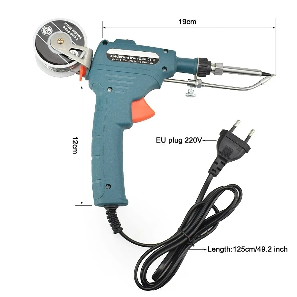 Stonego Hand Held Internal Heating Soldering Iron Automatic Tin Gun Soldering Station Welding Repair Tool 110V 220V