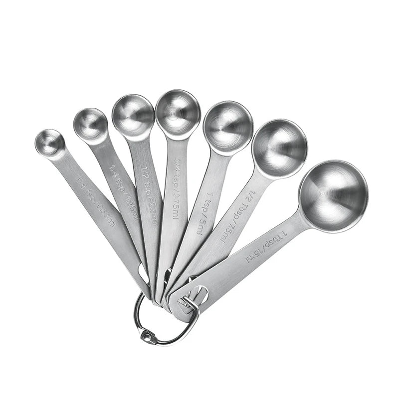 Stainless Steel Measuring Cups and Spoons Set for Baking