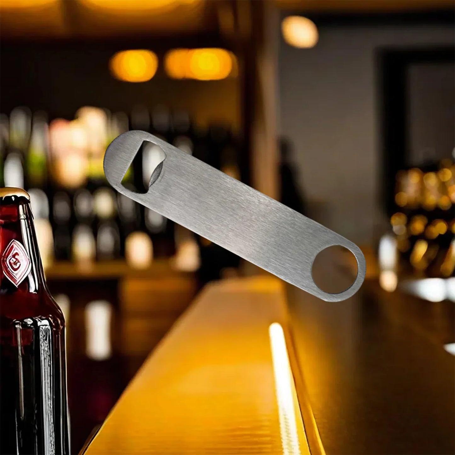 Feature Fast Lever Bottle Opener Stainless Steel Pro Bar Accessory