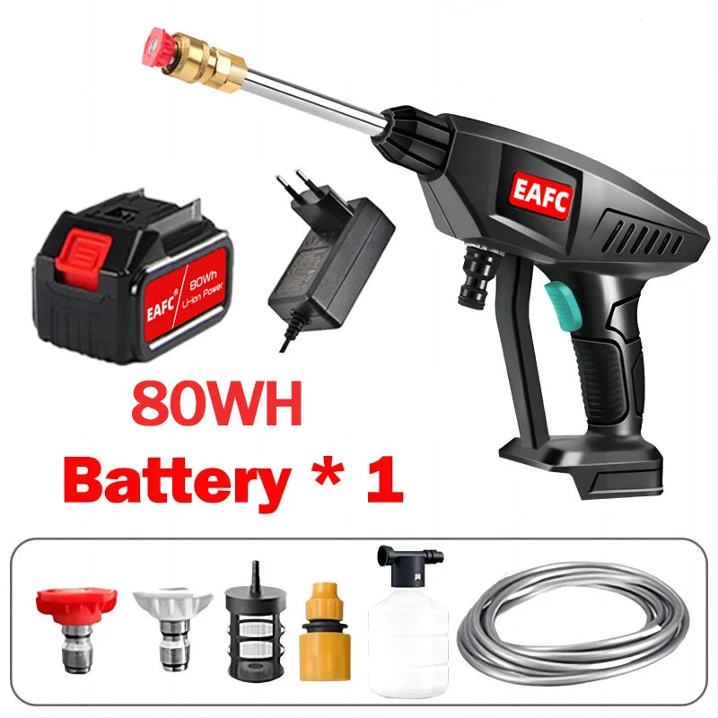 EAFCH Cordless 21V 60Bar Car Wash Gun High Pressure