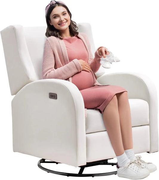 Power Recliner Swivel Glider Chair with USB Charging Port