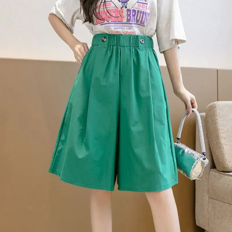 Shangkaka Womens Loose Fit Waist Pocket Shorts