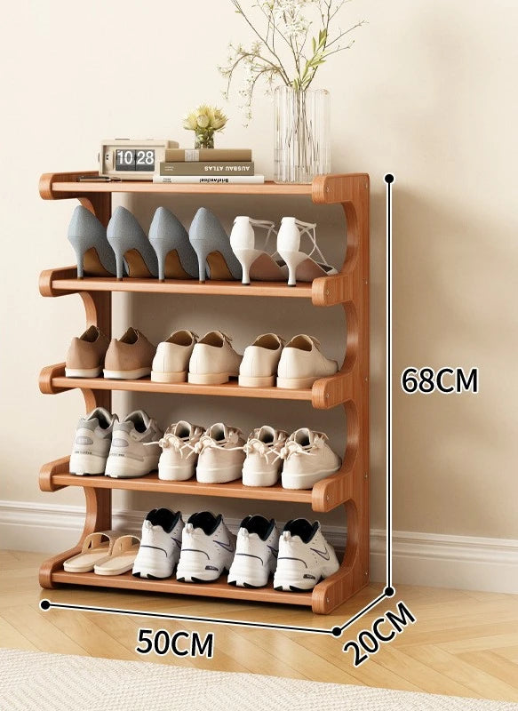 Modern Wooden Shoe Rack for Home and Dormitory Storage