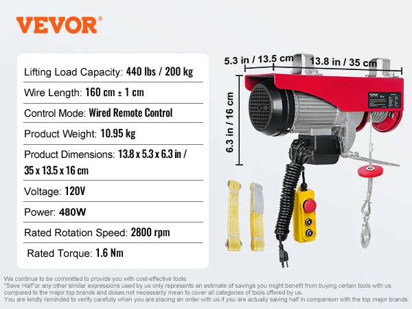 Succebuy Electric Hoist 200 To 800kg With Wired Wireless Remote