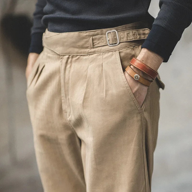 Vintage Khaki Gurkha Pants for Casual Work and Style