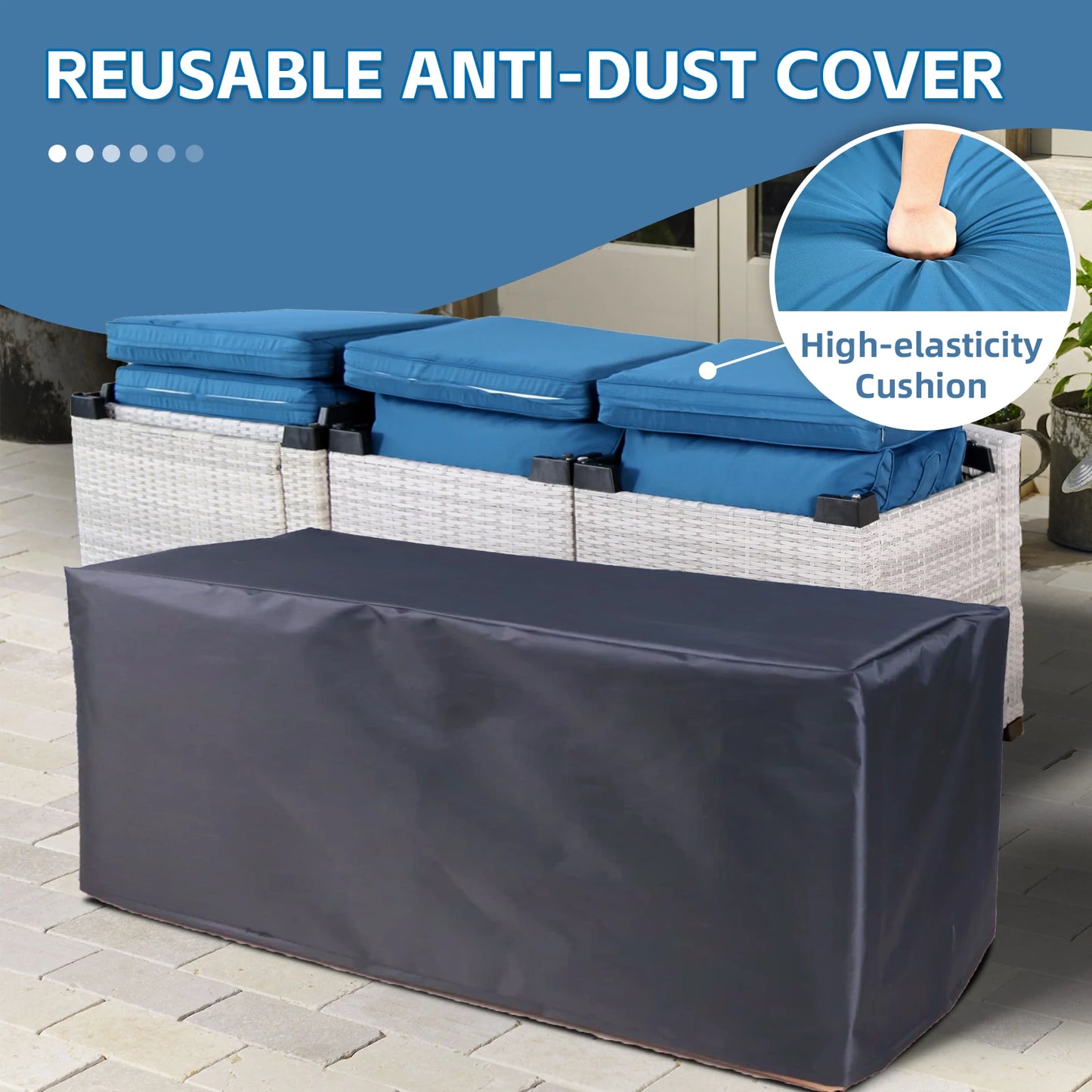 Naga Bahna 7 Piece Outdoor Patio Rattan Sectional Sofa