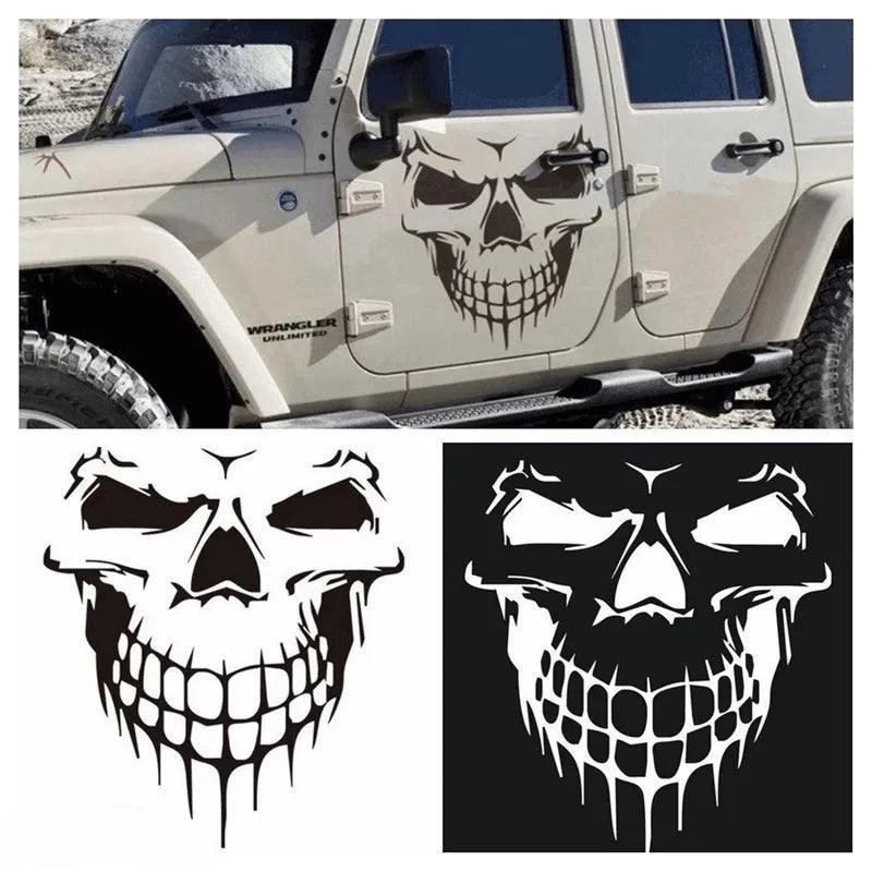 Car Sticker Skull Decal Horrific Skeleton Vinyl Removable Waterproof Auto Styling Accessories