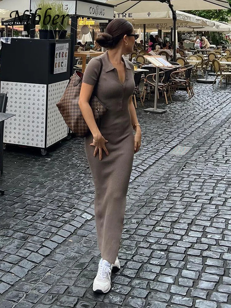 Nibber Elegant Maxi Dress for Women Summer Streetwear Party