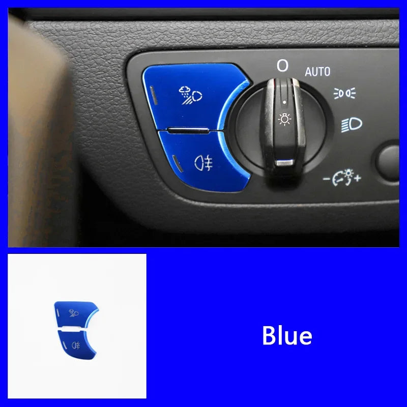 Audi A4 Q5 Console Multimedia Button Covers Decoration Stickers