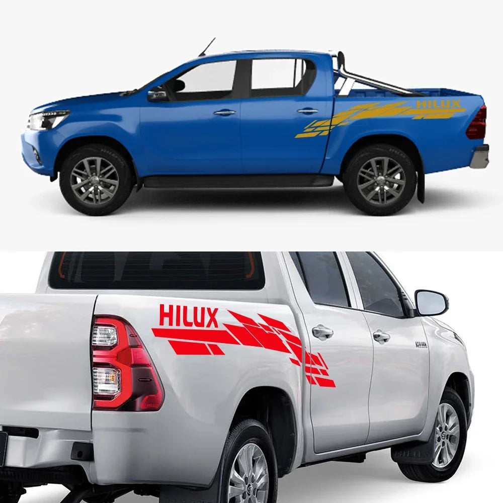 Car Stickers For Toyota Hilux Vigo Revo Rocco Truck Trunk Side Graphics Vinyl Decor Auto Accessories