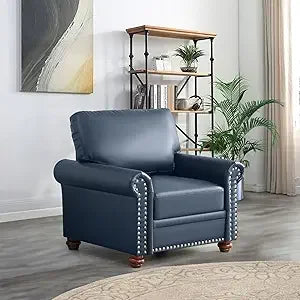 Faux Leather Mid Century Modern Accent Chair for Stylish Living
