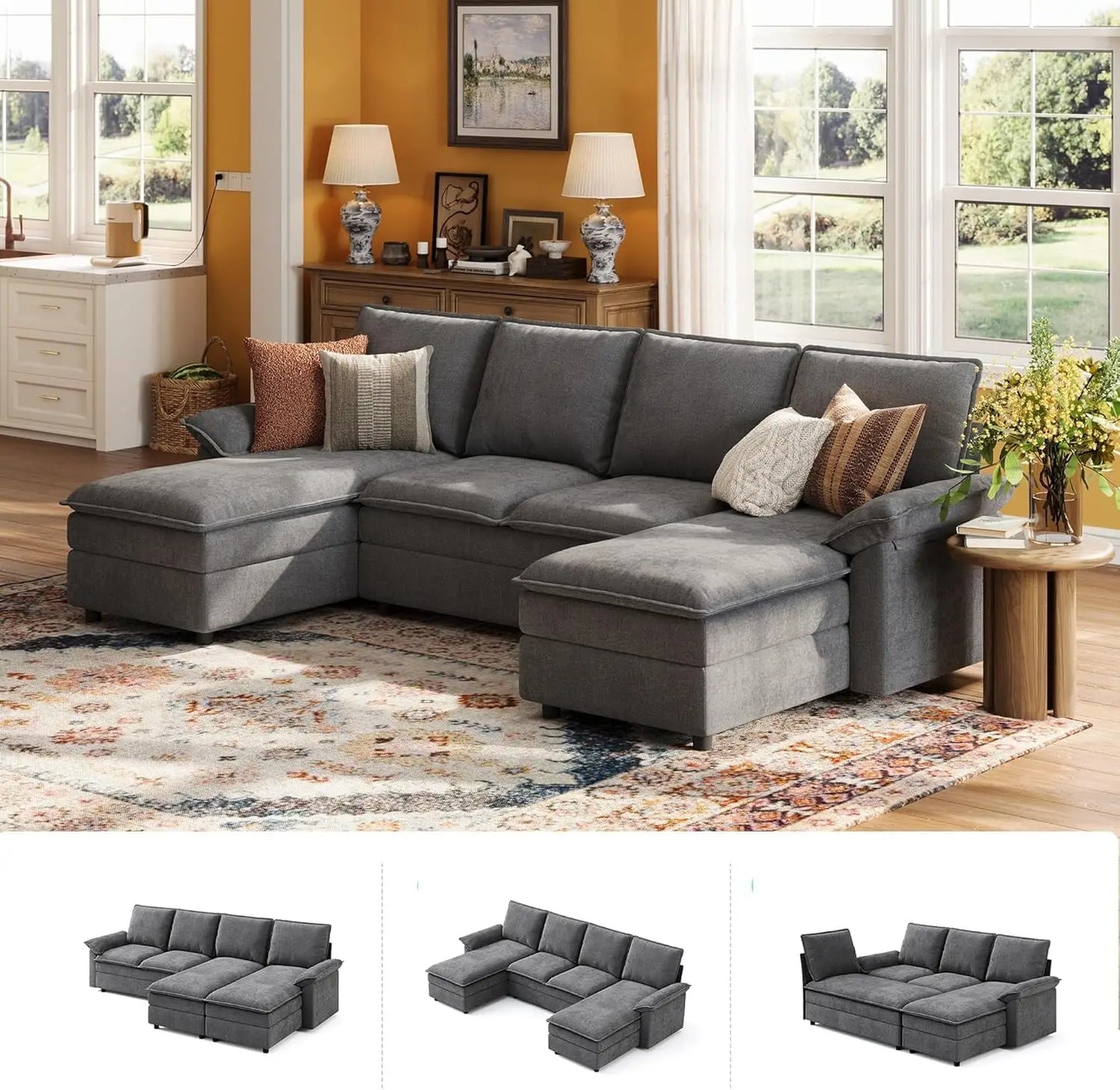 Guangbai Modular L Shaped Sectional Sofa With Chaise