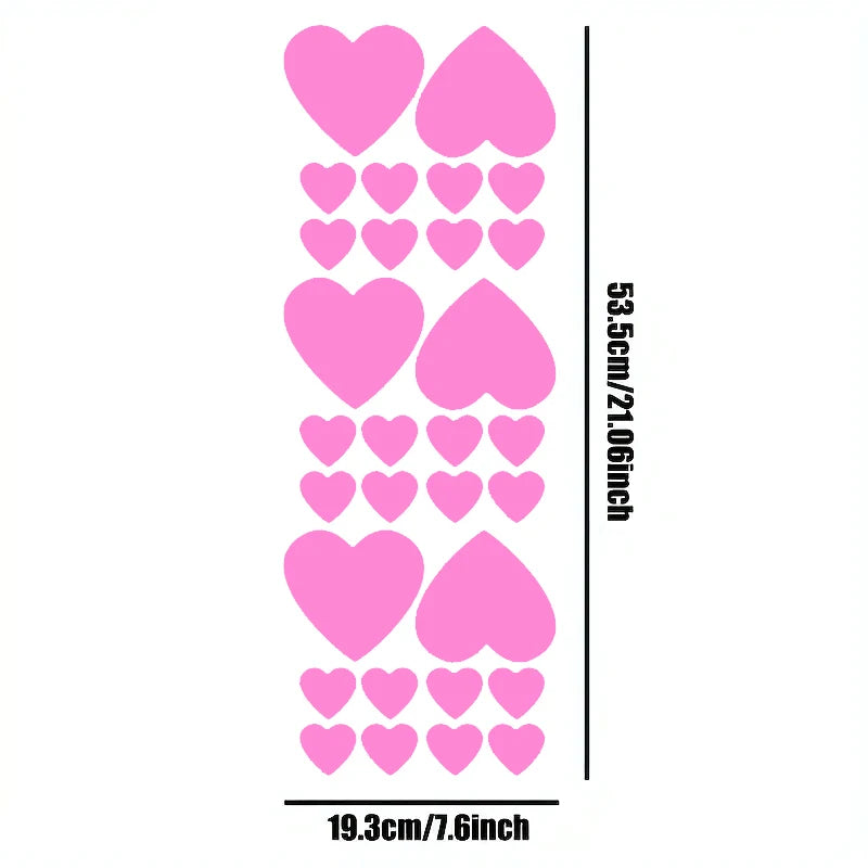 Choice Hearts Car Stickers Self Adhesive Vinyl Decals