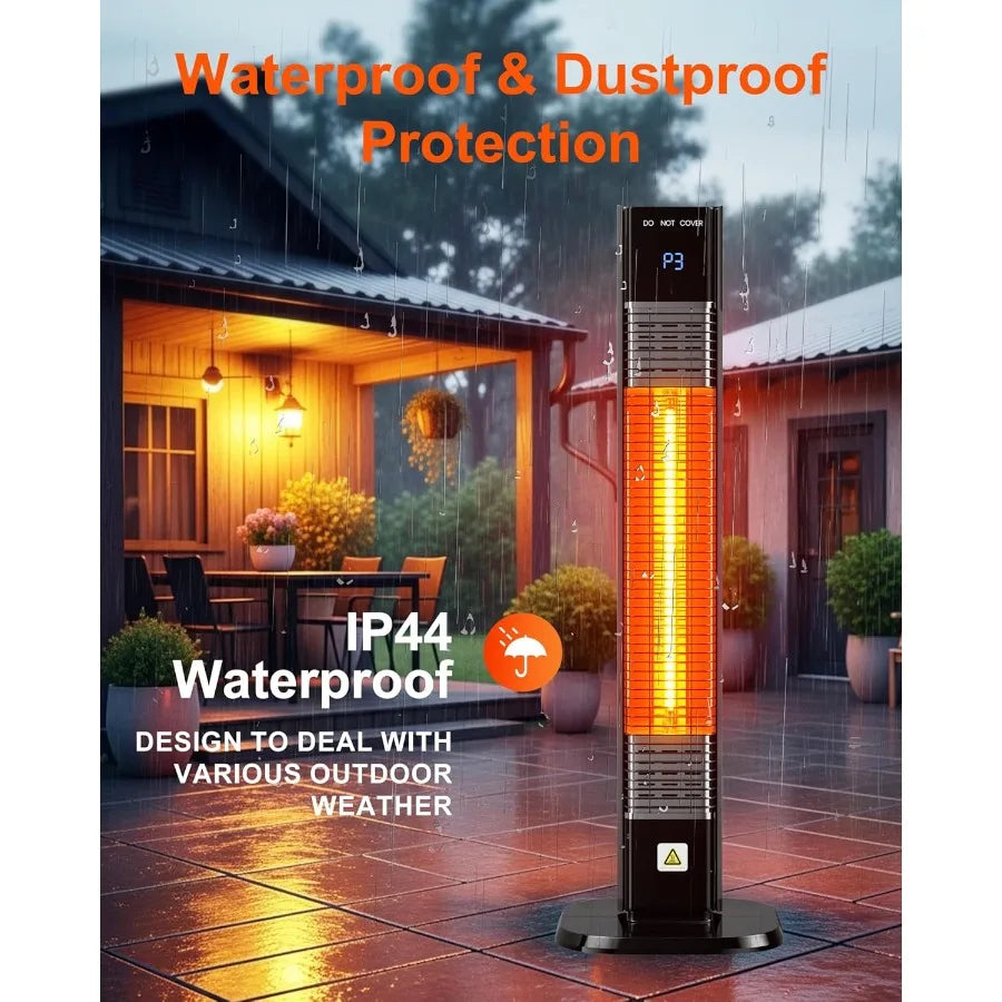 XMSJ 1500W Infrared Patio Heater With Remote 24H Timer
