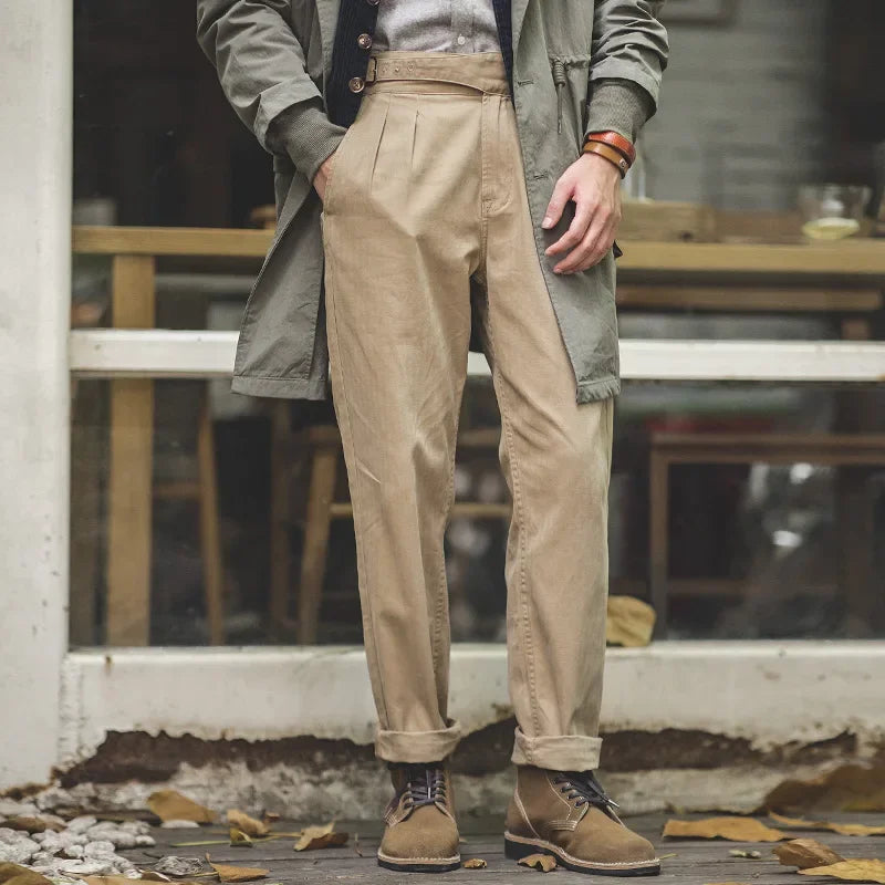 Vintage Khaki Gurkha Pants for Casual Work and Style