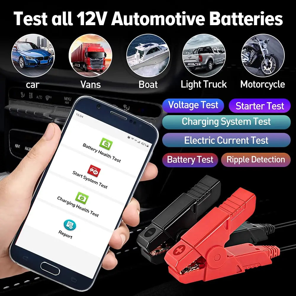 Launch X431 BST360 Battery Tester 12V 2000CCA Voltage Automotive Battery Analyzer Diagnostic Tool for Cars Free Update