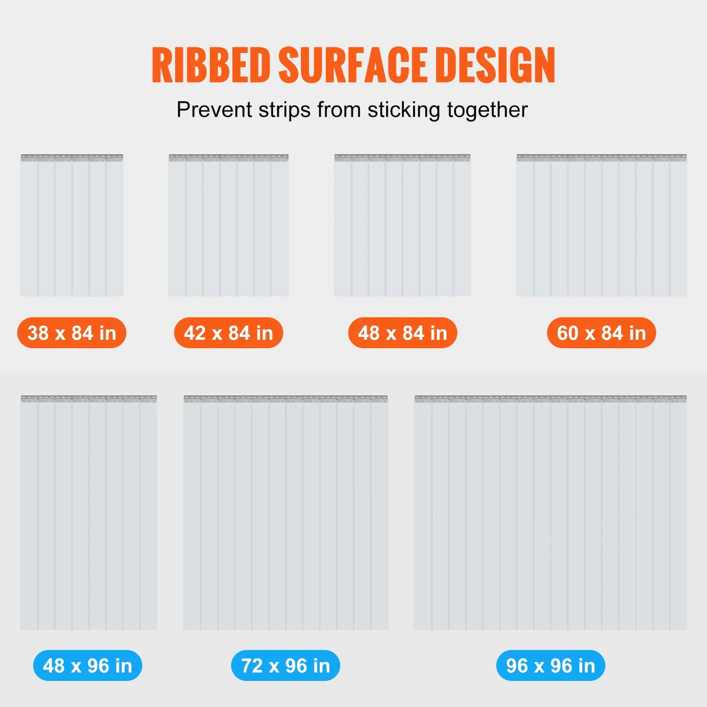 SucceBuy Clear PVC Strip Door Curtain for Walk In Coolers