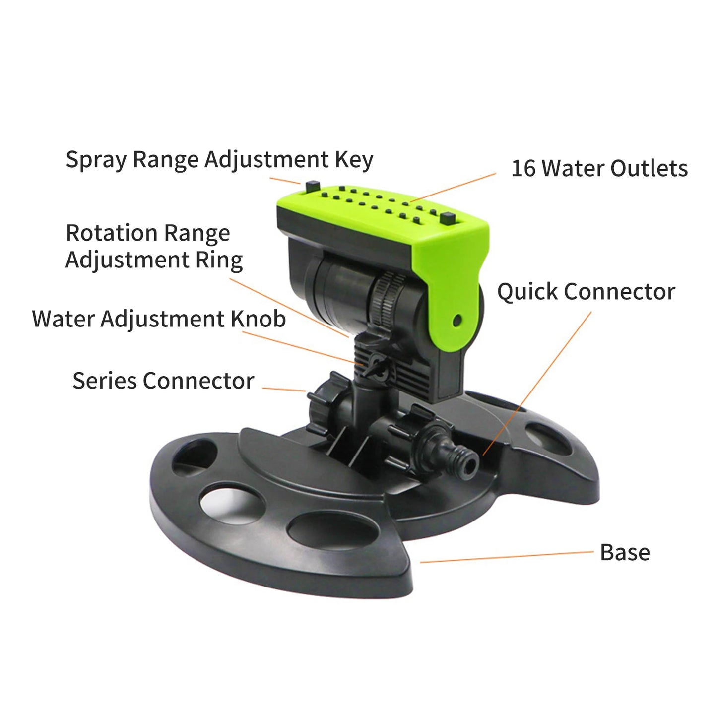 Garden Sprinkler Large Coverage Lawn Irrigation System Outdoor Garden Patio Water Sprayer