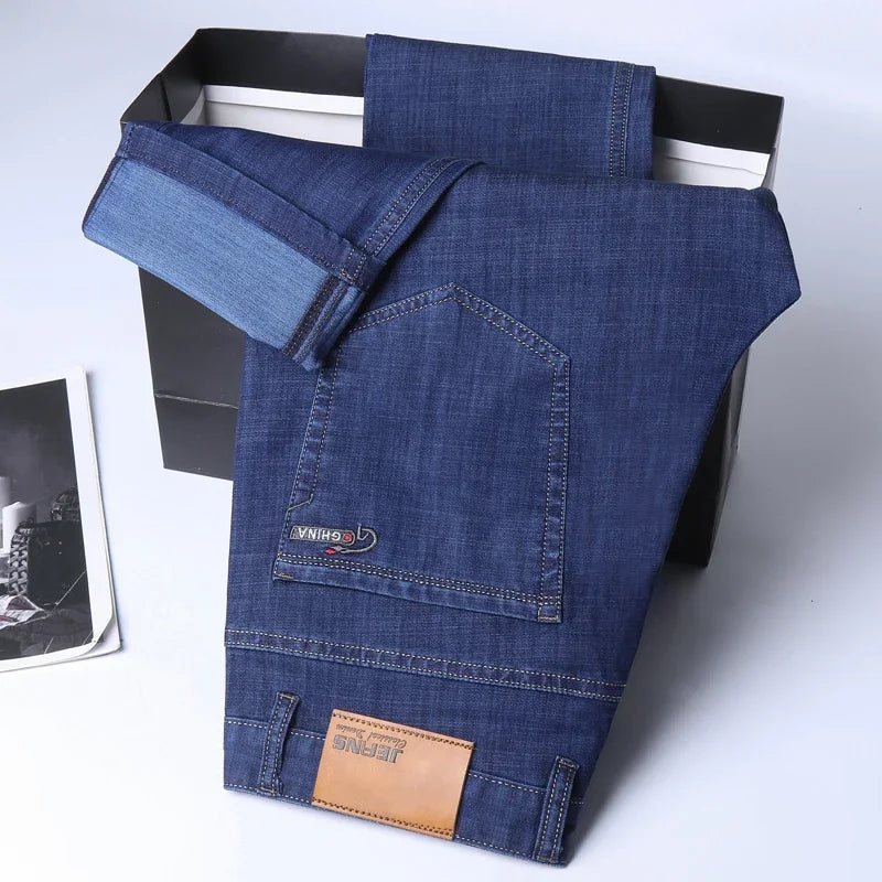 KUBROC New Ice Silk Denim Jeans for Men