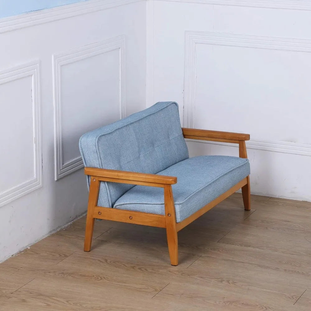 Combination Modern Living Sofa Seater Couch With Wood Arms