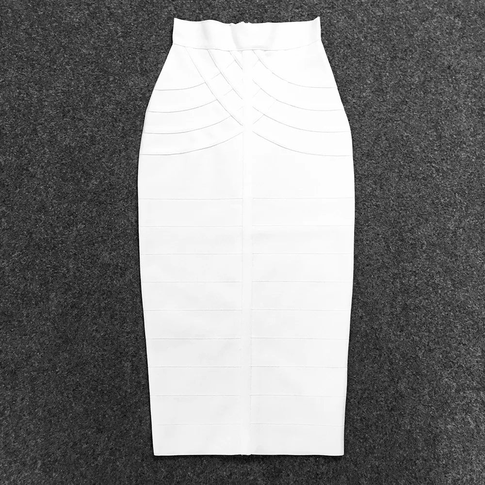 Elegant High Waist Bodycon Pencil Skirt for Office Ladies