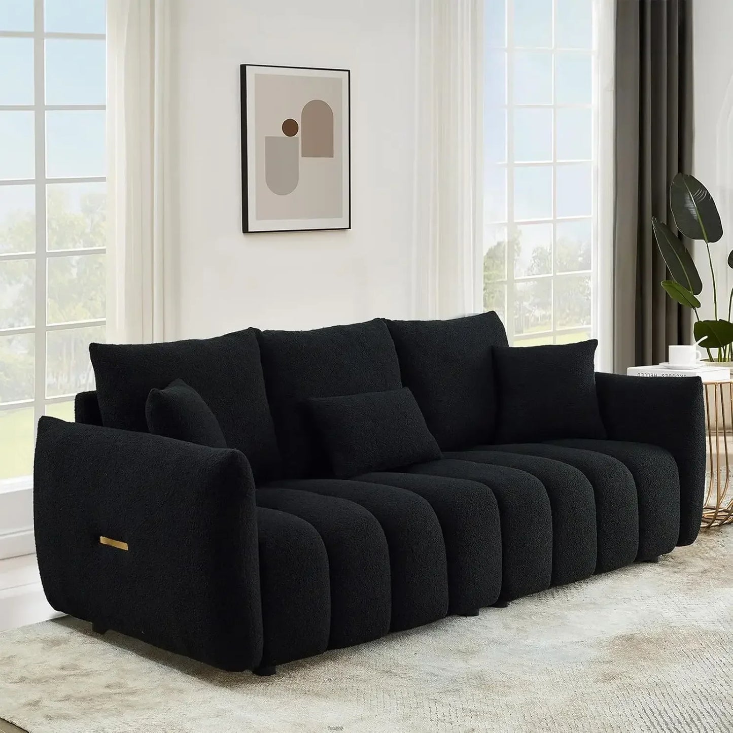Modern Comfy Deep Seat Teddy Cloud Sofa for Living Room