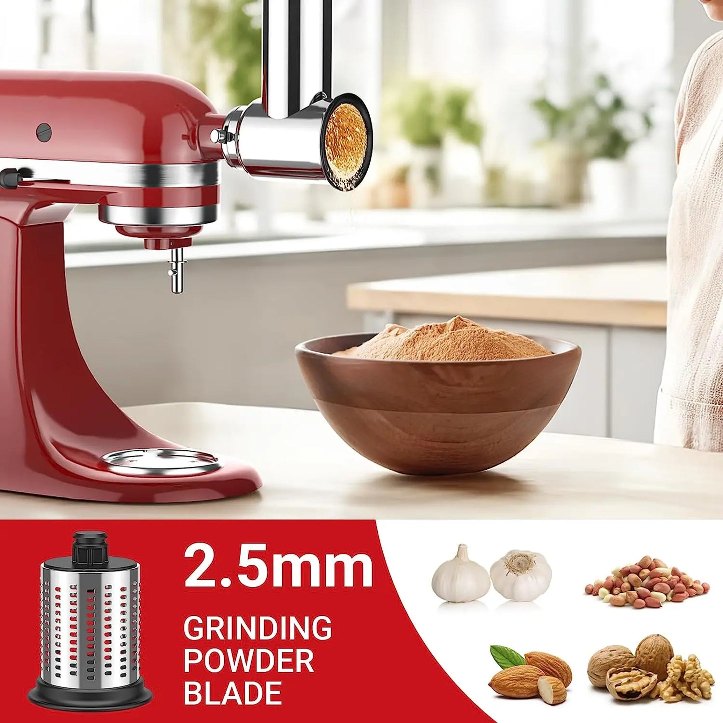 COFUN Slicer Shredder Attachment for KitchenAid Mixers