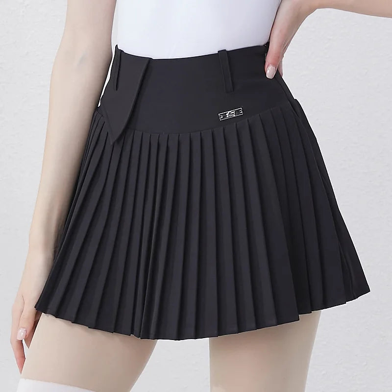 WH Light Snow Women Golf Sport TShirt Pleated Skirt