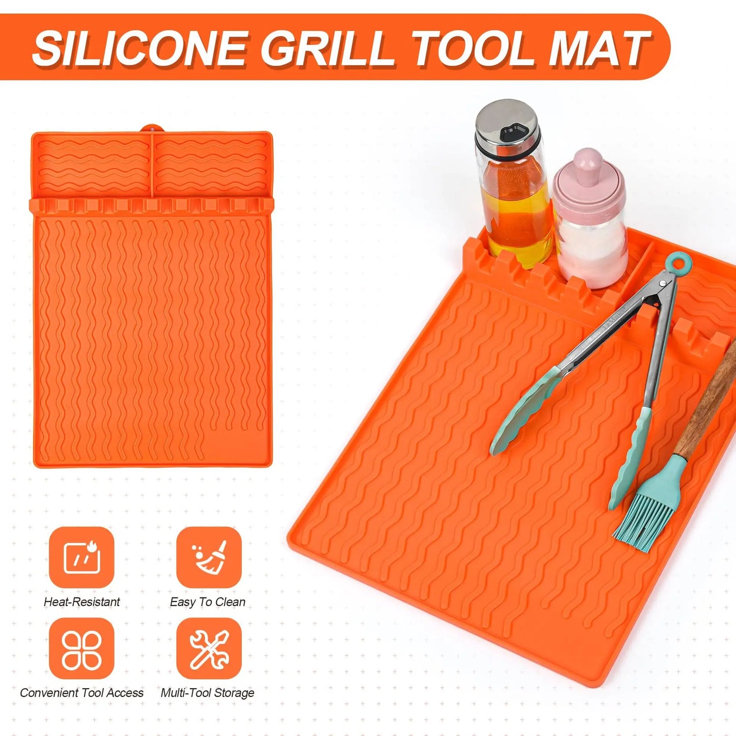 Silicone Griddle Tools Mat for Food Grade BBQ Accessories