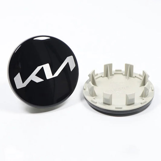 Kia Car Emblem Hub Center Cap Covers 4 Pcs Set Rio Soul