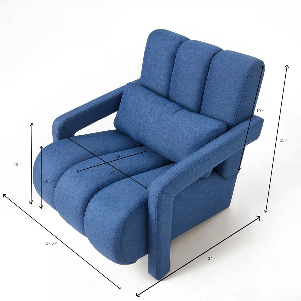 Modern Linen Upholstered Accent Chair for Cozy Living Spaces