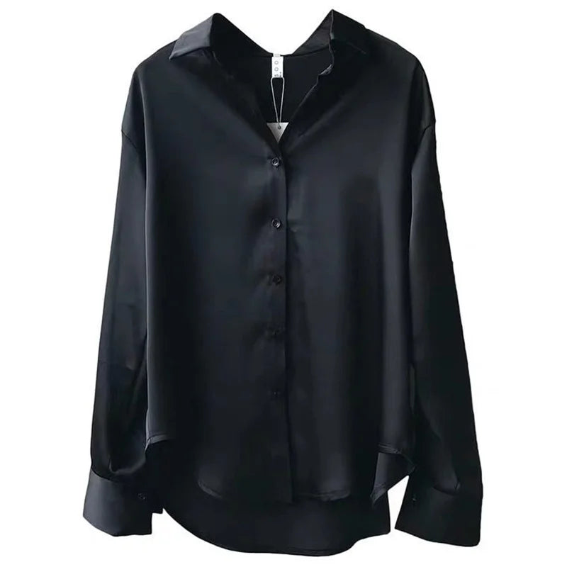 RibbonFishCN Women Spring Autumn Blouse Long Sleeve Collar