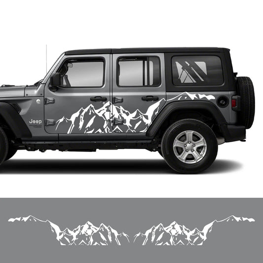Car Side Stickers for Jeep Wrangler JK JL TJ YJ Mountains Model Vinyl Film Trim Decals Auto External Accessories