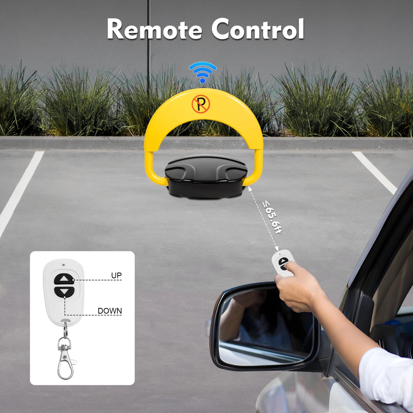 Remote Control Intelligent Parking Space Lock 180 Degree Anti Collision Automatic Barricade Waterproof Automatic Parking IP 67