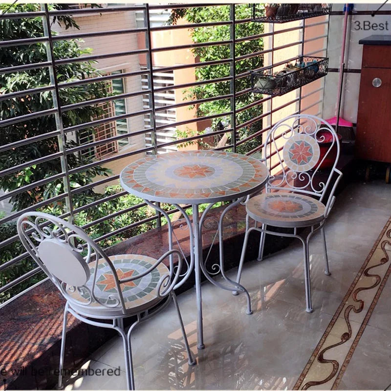 Lounge Sectional Garden Furniture Set Modern Natural Metal Balcony Garden Furniture Nordic Design