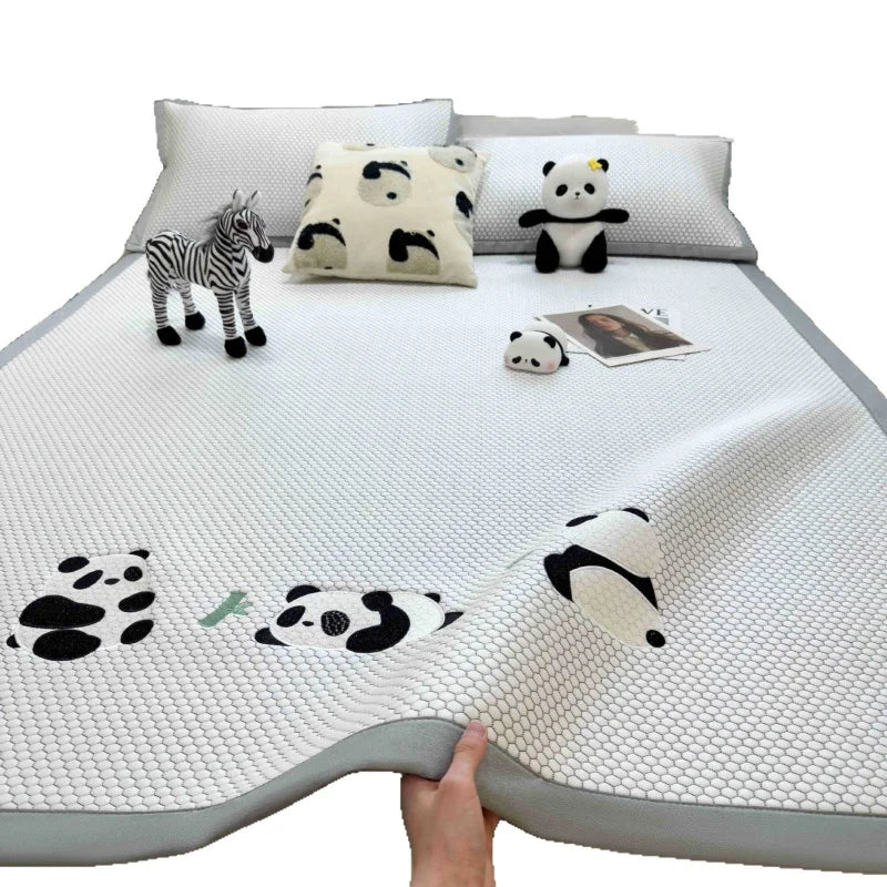 Panda Summer Ice Silk Bed Sheets Set for Ultimate Comfort