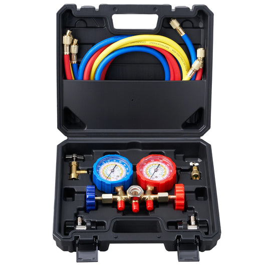 Three Way AC Manifold Gauge Set for Refrigerant Charging