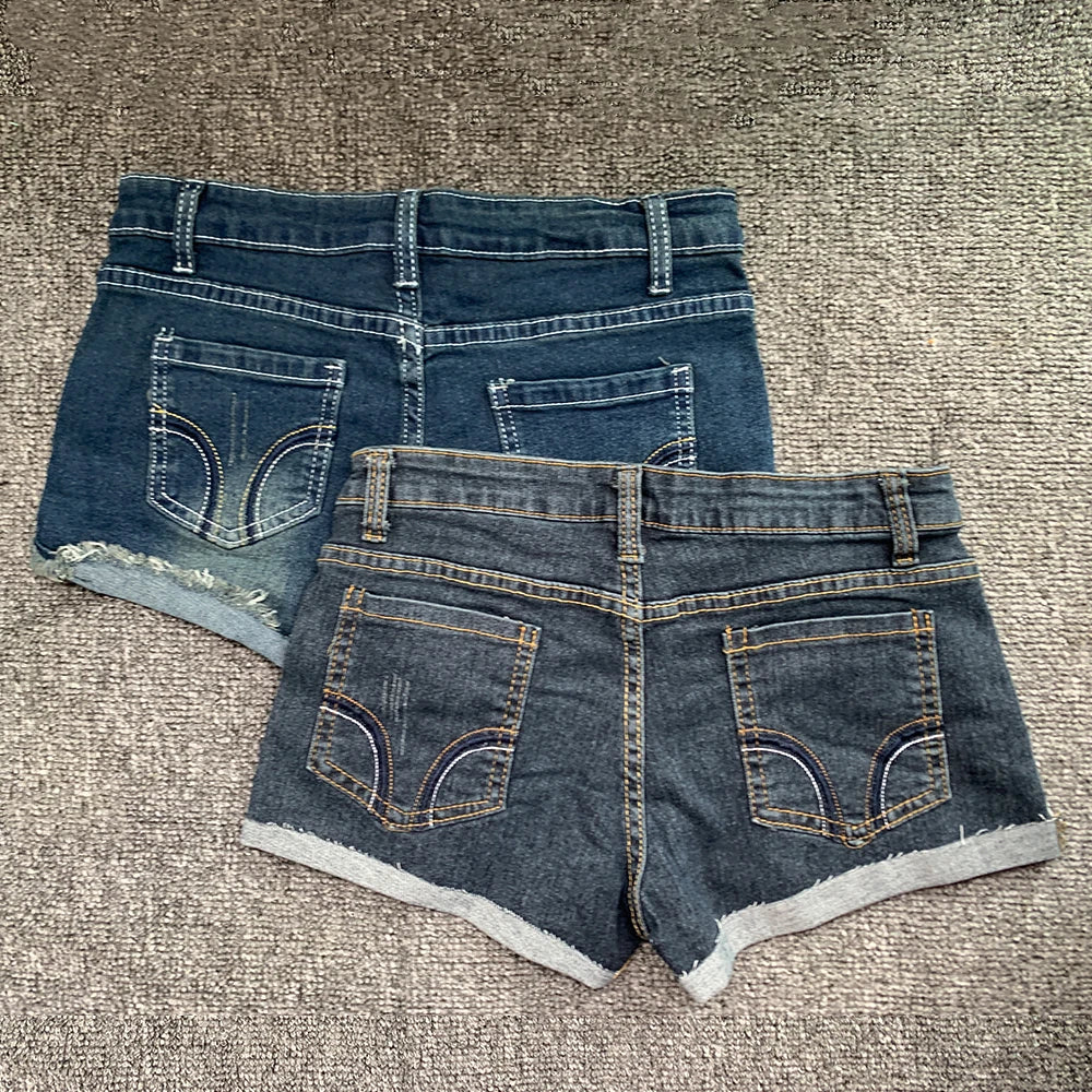 Korean Low Waist Slim Fit Denim Shorts Women