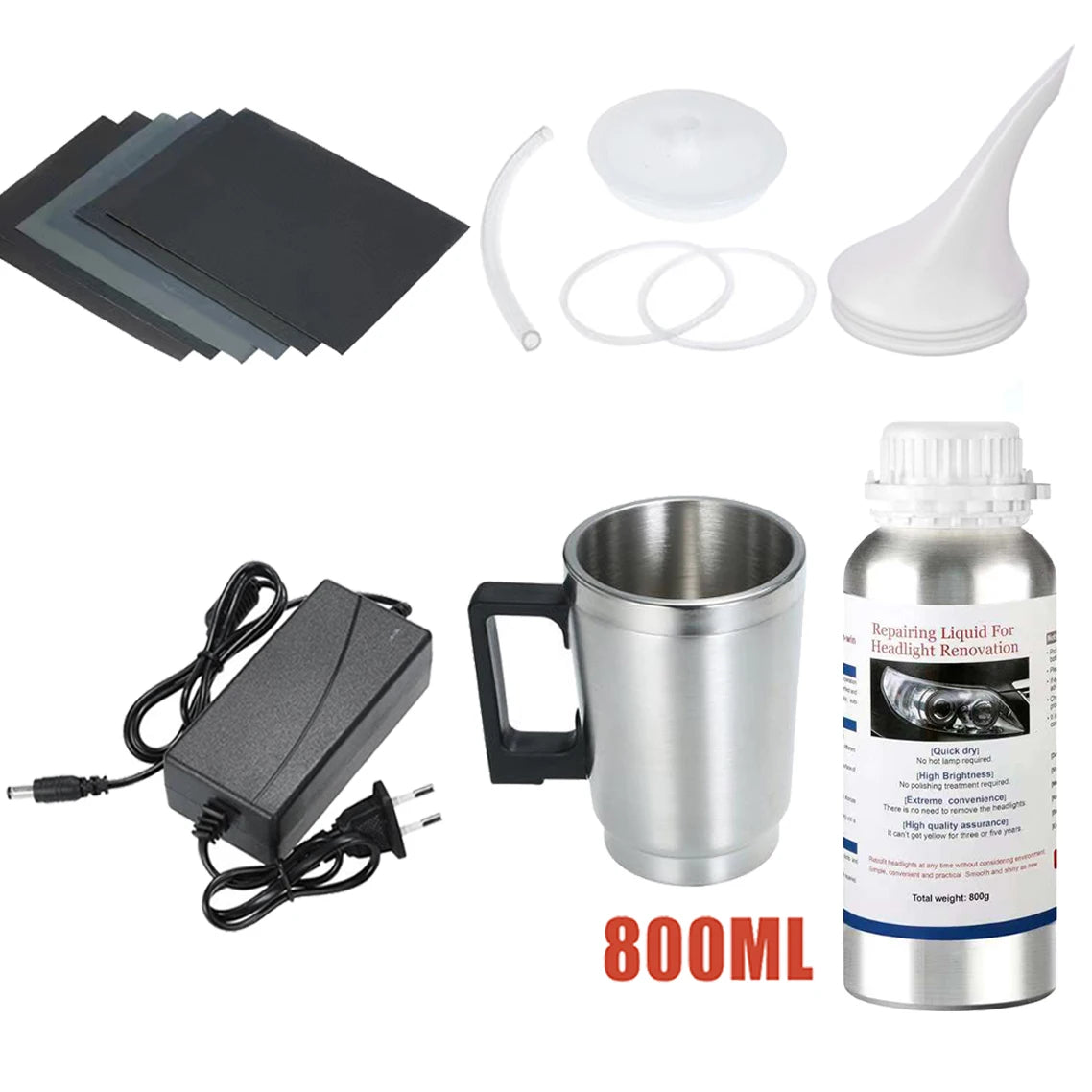 Car Headlight Restoration Polish Kit for Clear Vision