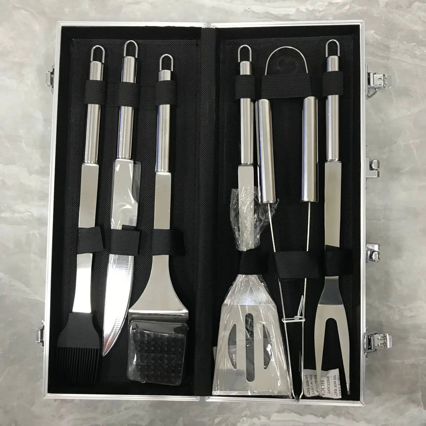 Stainless Steel BBQ Tool Set for Outdoor Grilling Enthusiasts