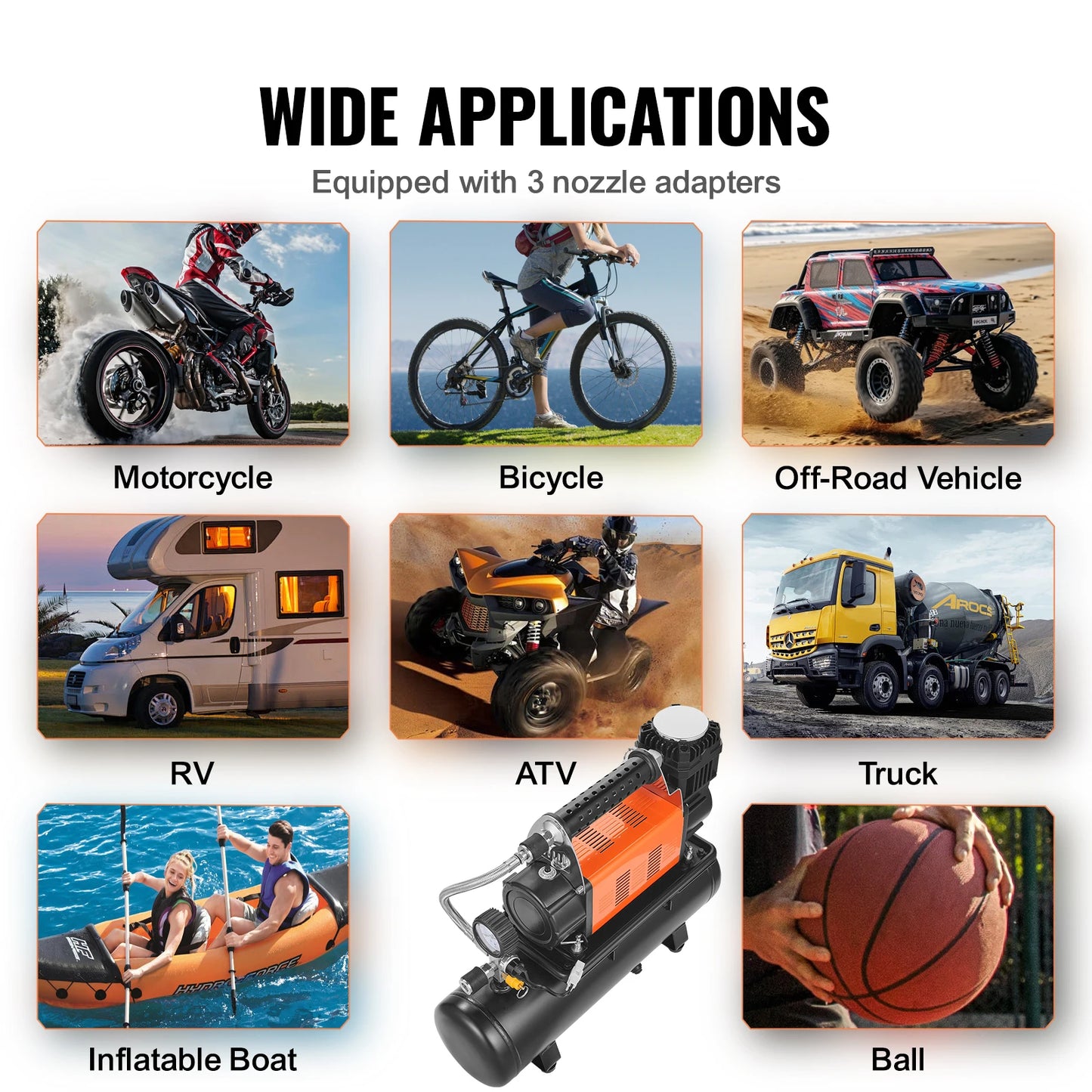 SucceBuy 12V Heavy Duty Air Compressor With Digital Gauge