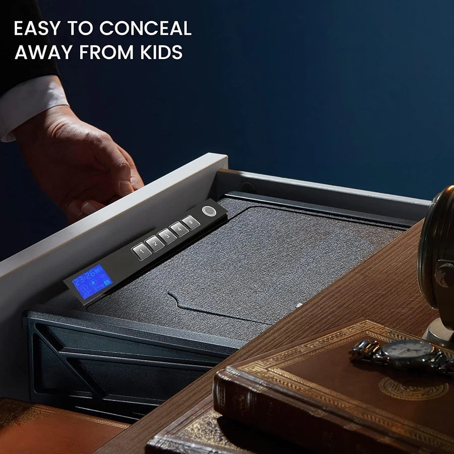 Home Quick Access Lock Box with Multiple Unlock Methods